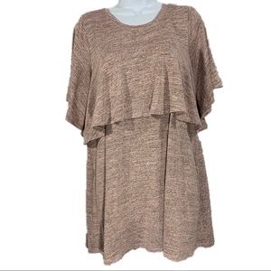 Motherhood Maternity Dress Spring Easter Ruffle Lg